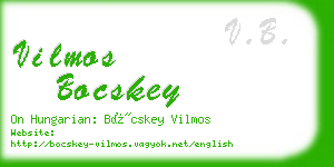 vilmos bocskey business card